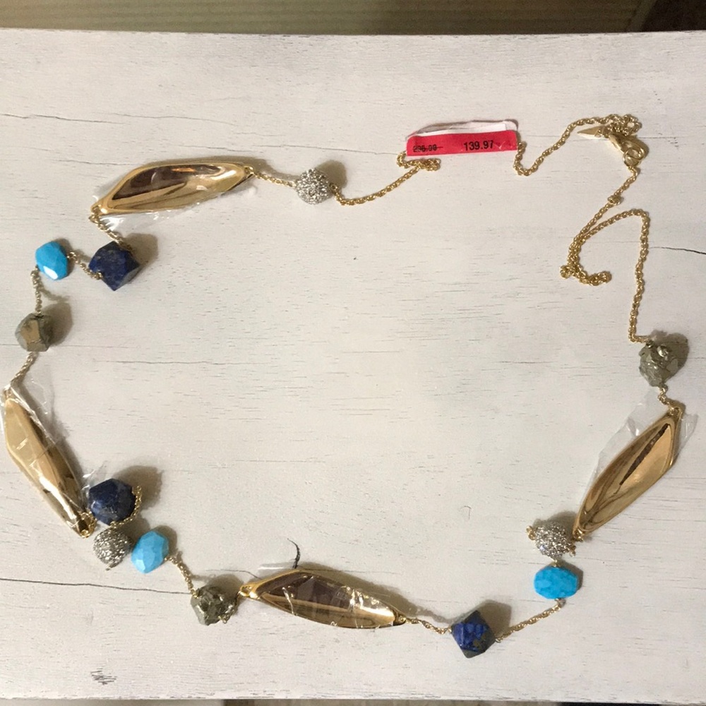 Gold Sterling Silver Necklace With Charm Assortment